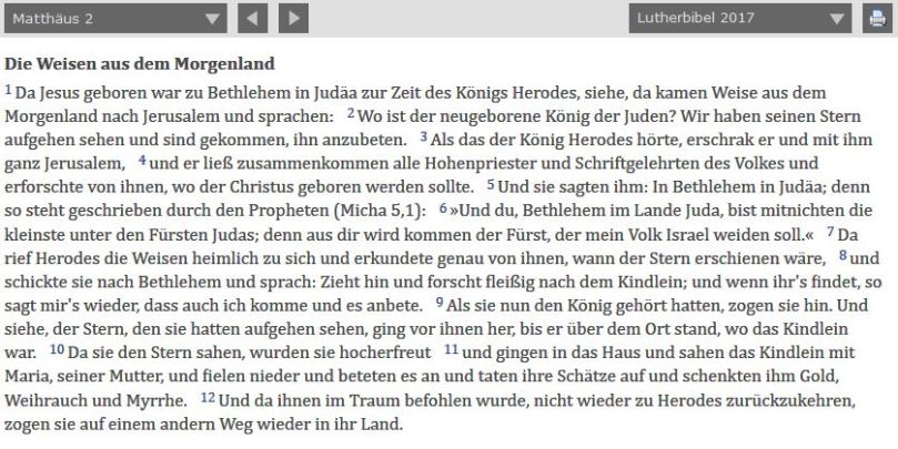 Matthäus 2, 1-12, Lutherbibel 2017 __ BibleServer